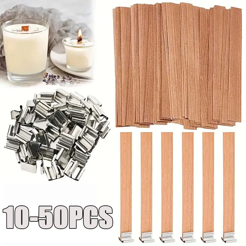Wood Wick Crackle - Ahşap Mum Fitilleri ve Tutucular DIY