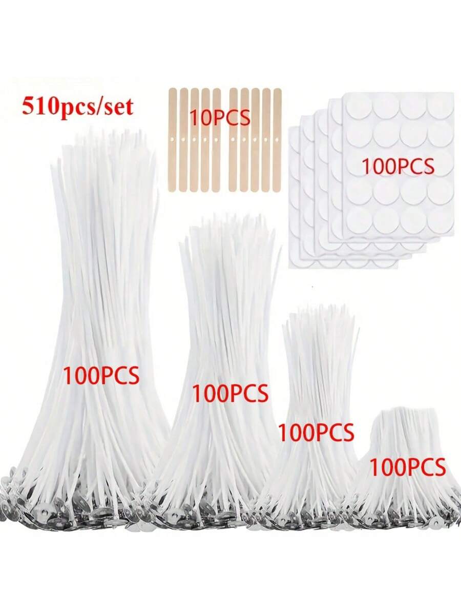 Candle Making Instructions - 310/510 Parça Mum Yapımı Malzemeleri Seti,