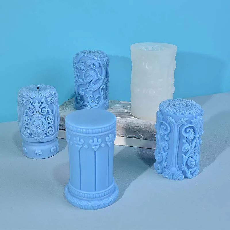 Candle Making Ideas - Oyma Roma Sütun Mum silikon kalıp